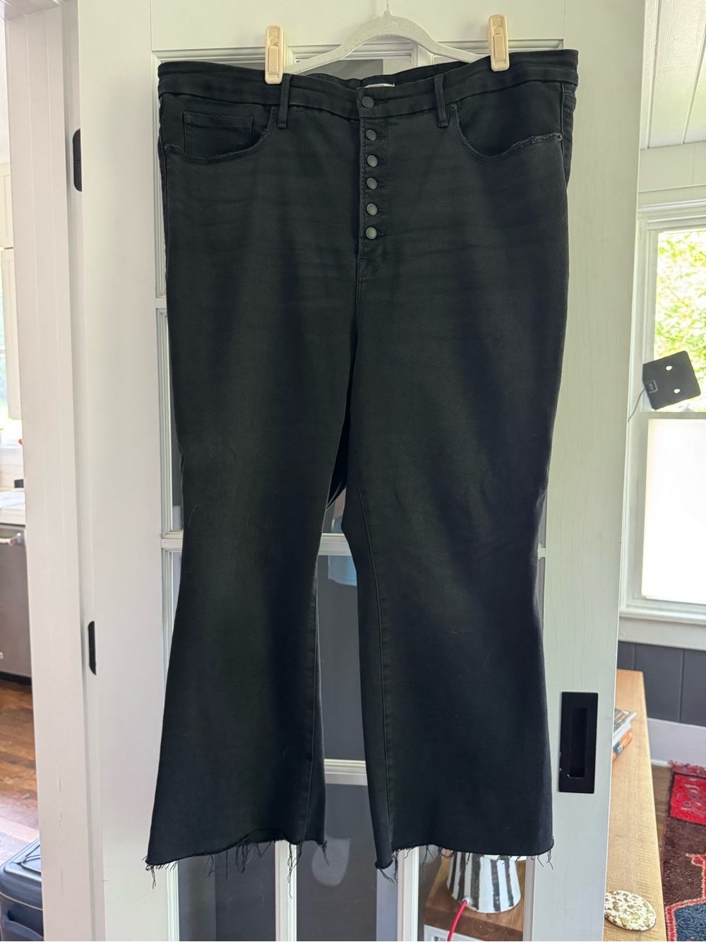 Good American Black Boot Cut Jeans